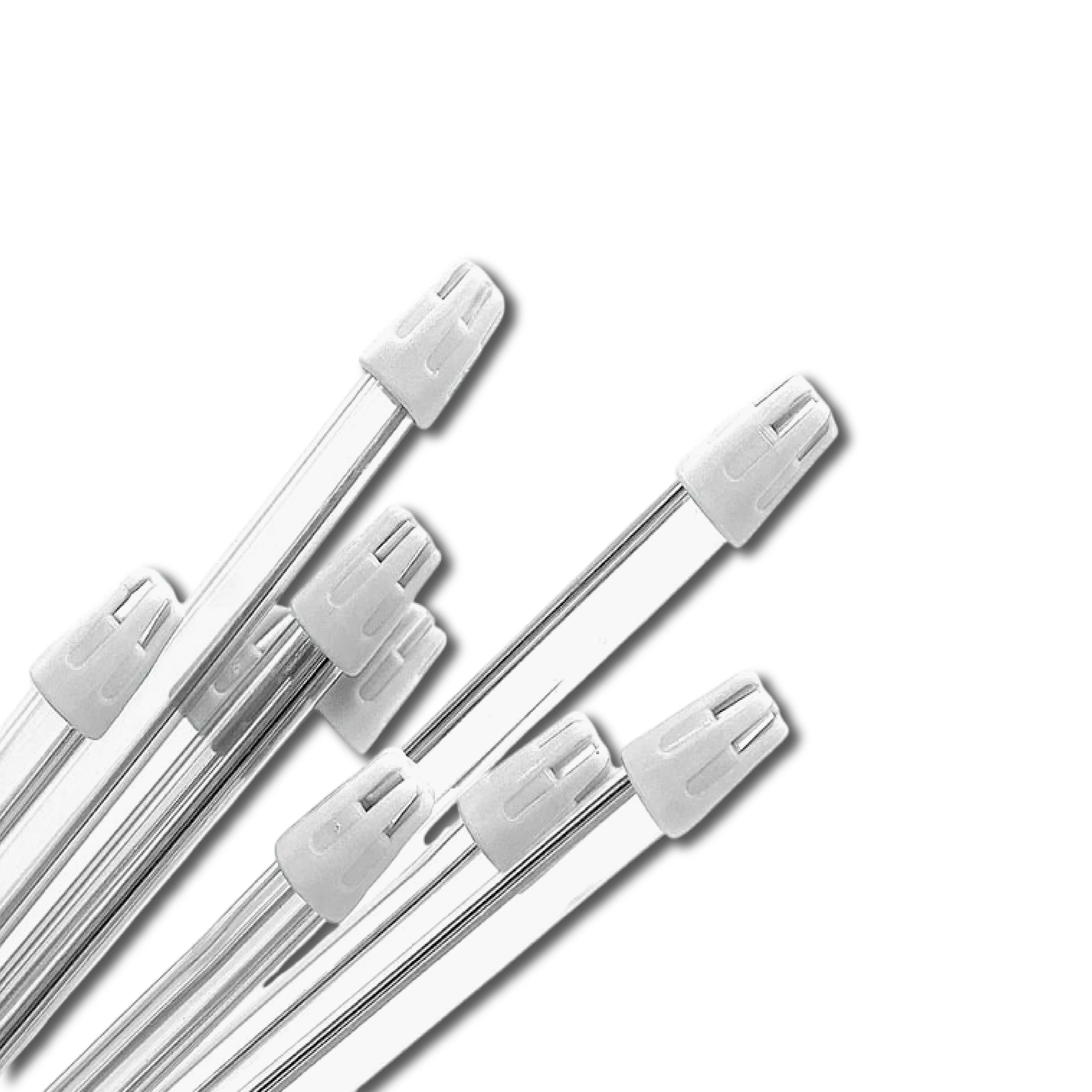 EYECTORES DESECHABLES CON 100 MEDICOM TRANSPARENTE CON BLANCO