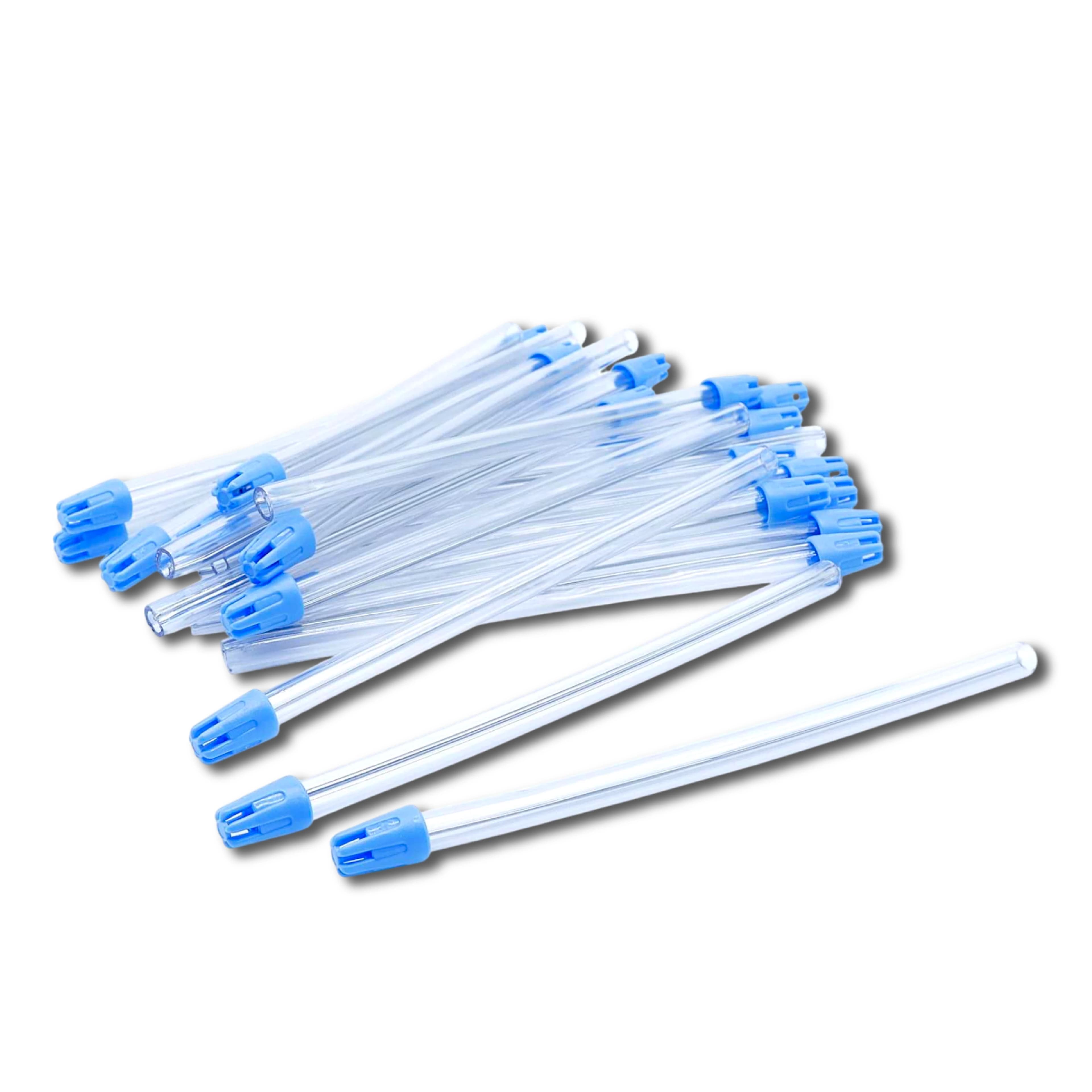 EYECTORES DESECHABLES CON 100 MEDICOM TRANSPARENTE CON AZUL