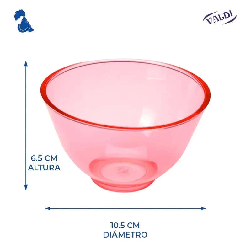 TAZA DE HULE CHICA VALDI ROJA