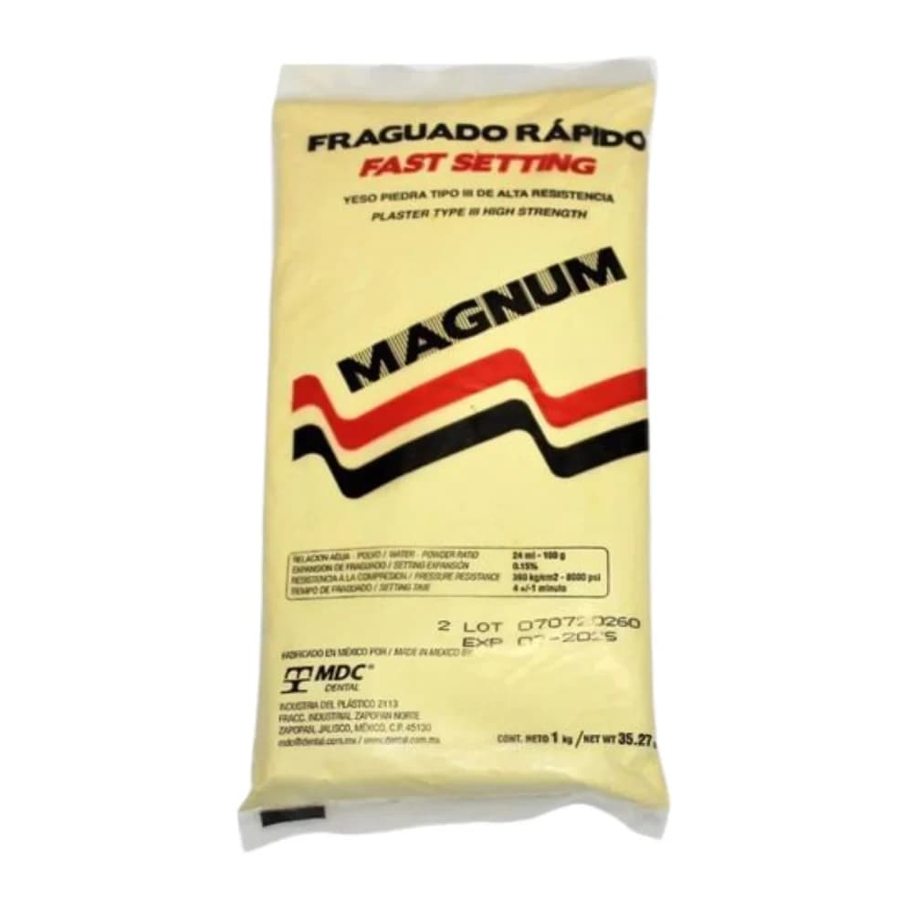 YESO TIPO III PIEDRA AMARILLO 1 KG MAGNUM MDC